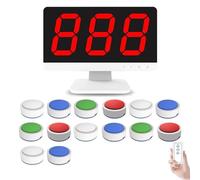 Sistema di gioco a quiz wireless con 16 cicalini e monitor, 4 colori di stato, 3 modalità di risposta, perfetto per concorsi scolastici e feste a quiz