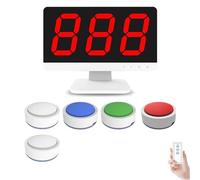 Sistema di gioco a quiz wireless con 16 cicalini e monitor, 4 colori di stato, 3 modalità di risposta, perfetto per concorsi scolastici e feste a quiz
