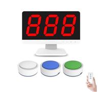 Sistema di gioco a quiz wireless con 16 cicalini e monitor, 4 colori di stato, 3 modalità di risposta, perfetto per concorsi scolastici e feste a quiz