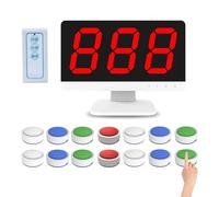 Sistema di gioco a quiz wireless con schermo LCD, 3-16 cicalini e 4 colori di richiesta di stato per spettacoli di gioco, concorsi scolastici e quiz di partito