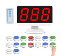 Sistema di gioco a quiz wireless con schermo LCD, 3-16 cicalini e 4 colori di richiesta di stato per spettacoli di gioco, concorsi scolastici e quiz di partito