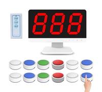 Sistema di gioco a quiz wireless con schermo LCD e 3-16 cicalini, 4 colori di richiesta di stato, 3 modalità di risposta per concorsi scolastici interattivi