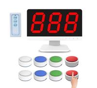 Sistema di gioco a quiz wireless con schermo LCD e 3-16 cicalini, 4 colori di richiesta di stato, 3 modalità di risposta per concorsi scolastici interattivi