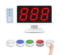 Sistema di gioco a quiz wireless con schermo LCD e cicalini, 3 modalità di risposta, 4 colori di richiesta di stato, ideale per spettacoli di giochi, concorsi scolastici e quiz per feste