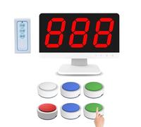 Sistema di gioco wireless a quiz, cicalino di risposta al gioco con schermo LCD e 3-16 cicalini, 4 colori di richiesta di stato, 3 modalità di risposta, per spettacoli di giochi, concorsi scolastici e