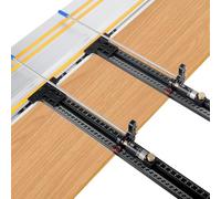 Sistema di guida parallela per sega a binario con fermo regolabile Mirco, strumenti ausiliari per taglio di precisione per la lavorazione del legno con calibrazione zero, compatibile con Festool