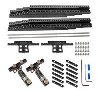 Sistema di guida parallela per sega a binario, sistema di guida parallela per la lavorazione del legno, con fermo regolabile Mirco, strumenti ausiliari di taglio con calibrazione zero, per Festool per