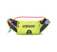 USWE Zulo - Marsupio per l'idratazione, con organizer e tasche laterali, cintura per i fianchi anti rimbalzo (giallo pazzo, 2L)