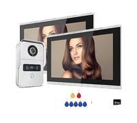 Sistema di Interfono 2MP 1080P Videocitofono da 10 pollici Touch Screen Big Tuya Wireless POE Campanello cablato for controllo accessi RFID Villa Flat(1v2)