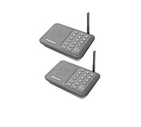 Sistema di Interfono Citofoni, di interfono wireless for la casa, domestico a lungo raggio for ufficio, bidirezionale da stanza a(Black-2 stations)