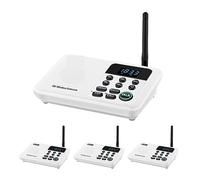 Sistema di Interfono Citofoni wireless FM a 22 canali Home House Business Uffici Chiamata da stanza a e amp; parlante 1 miglio a lungo raggio(4 Unit White)