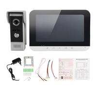 Sistema di interfono con monitor LCD e funzione di visione notturna, videocitofono touchscreen con registrazione video istantanea per appartamenti.
