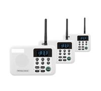 Sistema di Interfono di interfono domestico wireless One Piece for citofono for uffici aziendali domestici Interfono da 1 miglio Schermo visualizzazione del codice digitale a 22 canali 100(White)