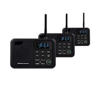 Sistema di Interfono di interfono domestico wireless One Piece for citofono for uffici aziendali domestici Interfono da 1 miglio Schermo visualizzazione del codice digitale a 22 canali 100(Noir)