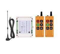 Sistema di interruttore remoto a 6 canali 433 MHz, ricevitore senza fili, portata 300 m, DC12 V-36 V, per porte tapparelle, garage, porte elettriche, finestre, attrezzi di sollevamento e antenna da 3