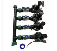 Sistema di Irrigazione Automatica a 4 Zone con Elettrovalvola 1'' 24v rampa con rubinetto