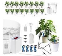 Sistema di irrigazione automatico, sistema di irrigazione a goccia a 2000 mAh, sistema di irrigazione automatica Smart Garden per 16 piante in vaso, USB-C ricaricabile