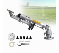 Sistema di irrigazione automatizzato delle colture con spruzzatore rotante a 360 e pistola a spruzzo a impatto per un'efficace irrigazione dei terreni agricoli - Costruzione durevole in lega di zinco