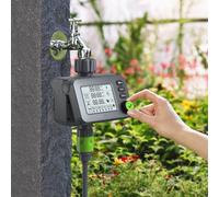 Sistema di irrigazione con timer dell'acqua, timer digitale programmabile per irrigazione, timer con ritardo intelligente della pioggia e modalità automatica e manuale