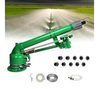 Sistema di irrigazione da giardino ecologico - Irrigatore a impatto in metallo a 360° con schemi di spruzzo regolabili per irrigazione durevole di prato e orto, attrezzatura paesaggistica a bassa