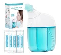 Sistema di irrigazione nasale con 30 pacchetti salini per la cura nasale, macchina per il risciacquo del seno, detergente nasale con funzione di raccolta automatica dei rifiuti per sinusite, allergie