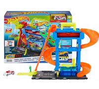 HOT WHEELS - AUTOLAVAGGIO CON TUNNEL, PLAYSET CON PISTA E TUNNEL CHE SPRUZZA ACQUA, INCLUDE 1 VEICOLO