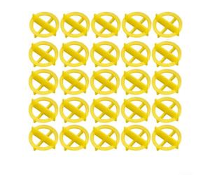 Sistema di livellamento delle piastrelle, 100 pezzi, distanziatori, cunei per il posizionamento controllato delle piastrelle su bagnato o asciutto, per metodi di piastrellatura (giallo, 1,5 mm)