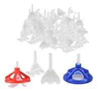 Sistema di livellamento per piastrelle, confezione da 200 distanziatori per piastrelle, base livellatrice a spirale, riutilizzabile e facile da livellare, 100 dadi e 100 basi, basi a vite da 3 mm