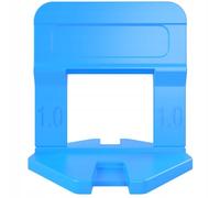 Sistema di livellamento per piastrelle DUO Set, 500 clip da 1,0 - 2,0 mm con cunei e pinze, per piastrelle da parete e pavimento, gres porcellanato di grandi dimensioni (DUO 100 clip - 1,0 mm)