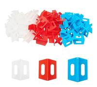 Sistema di livellamento per piastrelle, riutilizzabile, 3 distanziatori laterali, a forma di T, a forma di T, in ceramica, per pavimenti e pareti, spazi incrociati (bianco, 1 mm, rosso, 2 mm, blu, 3mm