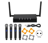 Sistema di microfoni wireless a segnale stabile con frequenza UHF e voce chiara, microfoni dinamici di alta qualità per karaoke, chiesa e matrimoni.