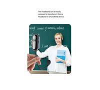 Sistema di Microfono A Lungo Raggio con Cuffia e Microfono Wireless 2 In 1, Amplificatore Vocale per Insegnare Agli Artisti Sul Palco