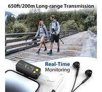 Sistema di Microfono Lavalier Wireless X5M, 4GB, Batteria da 18H, Nero & Giallo