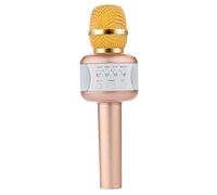 Sistema di microfono ricaricabile Karaoke Mic Cordless con Ricevitore Controllo del Volume per Canto Discorso Riunione Chiesa Oro