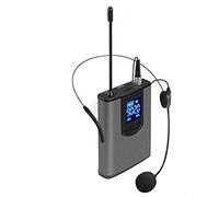 Sistema di microfono wireless, set di microfono senza fili, con cuffie e microfoni Lavalier, trasmettitore e ricevitore a cintura, ideale per l'insegnamento, la predicazione e le applicazioni di conversazione in pubblico