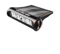 Sistema di monitoraggio dell'allarme sicurezza for pneumatici for auto Smart TPMS con 4 sensori, display solare intelligente, avviso temperatura dei(Black A)