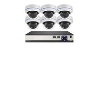 Sistema di monitoraggio di Sicurezza a Cupola, Set di telecamere IP 4K 8MP, rilevamento del Volto, Kit di Protezione for videosorveglianza CCTV Audio NVR a 10 canali(4T,6PCS 8MP Cameras)