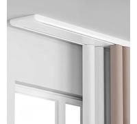 Sistema di montaggio a soffitto a doppio binario siameso, resistente, divisorio in alluminio e asta per finestra, per camper, soggiorno, camera da letto, ospedale, camera da letto, bianco, 6 m