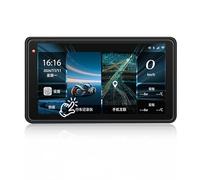 Sistema di navigazione GPS per motocicli con wireless CarPlay Android Auto, 5 pollici IP68 impermeabile Touchscreen Motorbike Play Screen Stereo con dash cam 1080P anteriore e posteriore Mirror Link