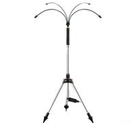 Sistema di nebulizzazione per esterni, altezza regolabile, supporto treppiede nero da 1,5 m con struttura in acciaio inossidabile per copertura di raffreddamento a 360°, affidabile sistema di