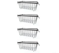 Sistema di organizzazione dispensa con cestini impilabili per massimizzare lo spazio verticale con design a incastro a 4 strati (bianco a 3 livelli)