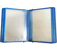 Sistema di pannelli espositivi da parete, Portadocumenti A4 da parete, 10 pannelli, espositore for libri a fogli mobili, multicolore, 18x13 pollici(Blu)