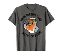 Sistema di Patch del Park Birding Club Robin Cartoon Cute Maglietta