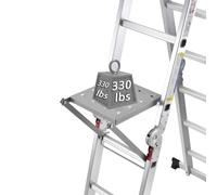 Sistema di piattaforma di lavoro a scala, strumento di estensione antiscivolo, supporto da lavoro per scala, supporta 150 kg