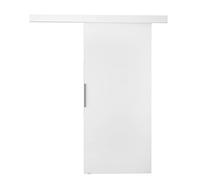 Sistema di porte scorrevoli Pikano I con chiusura automatica, maniglie in alluminio, set completo per porte scorrevoli, porte interne, pareti divisorie (bianco, modello: 70)