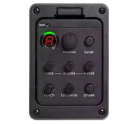 Sistema di preamplificazione EQ a 4 bande per chitarre acustiche con sintonizzatore integrato e controlli completi del tono