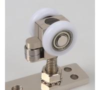 Sistema di pulegge per porta pieghevole regolabile, in nylon e lega di zinco, per porte da 20 a 50 mm di spessore, capacità di carico 40 kg