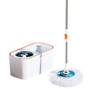 Sistema di pulizia per pavimenti - secchio rotante 360 + 1 ricarica Microfibra per pulizia profonda: il sistema di pulizia dei pavimenti con mop e secchio in microfibra Joybos utilizza milioni di fili