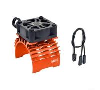 Sistema di raffreddamento motore brushless a doppia ventola per auto RC in scala 1/12 1/10 1/8 1/5 con supporto per motori da 28 mm, 29 mm, 36 mm, 380, 390, 540, 550 (arancione540-S)