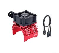 Sistema di raffreddamento motore brushless a doppia ventola per auto RC in scala 1/12 1/10 1/8 1/5 con supporto per motori da 28 mm, 29 mm, 36 mm, 380, 390, 540, 550 (rosso 380-S)